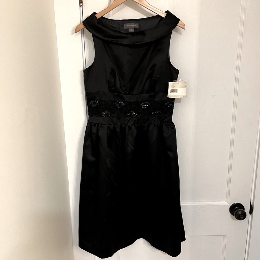 -Liz Claiborne NEW WITH TAGS Classic Little Black Cocktail Dress